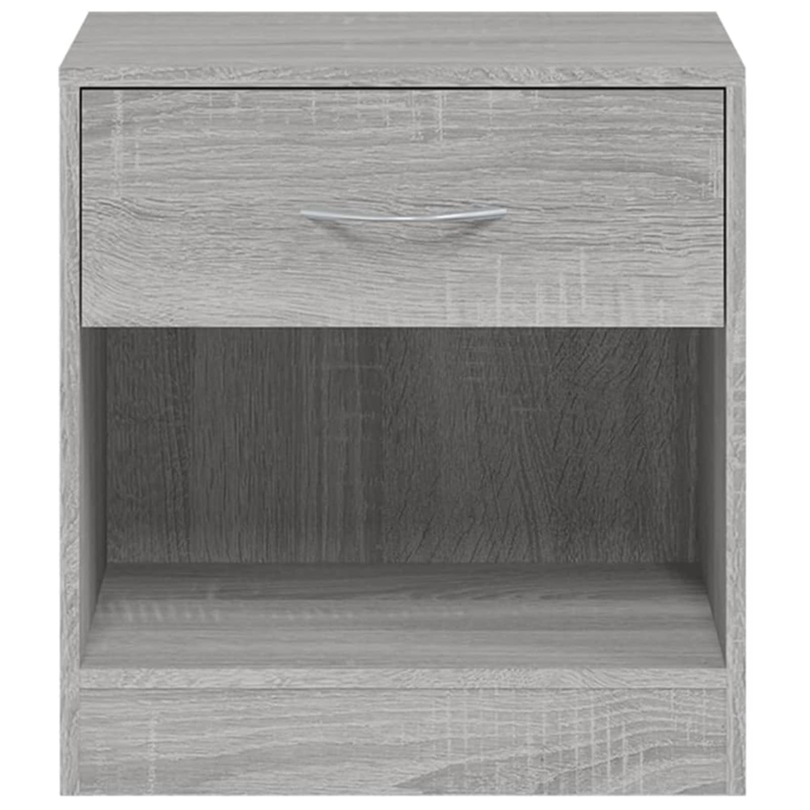 LAPOOH Comodini 2 pezzi con cassetto grigio Sonoma, comodini, comodini, comodini per soggiorno, camera da letto, 342587