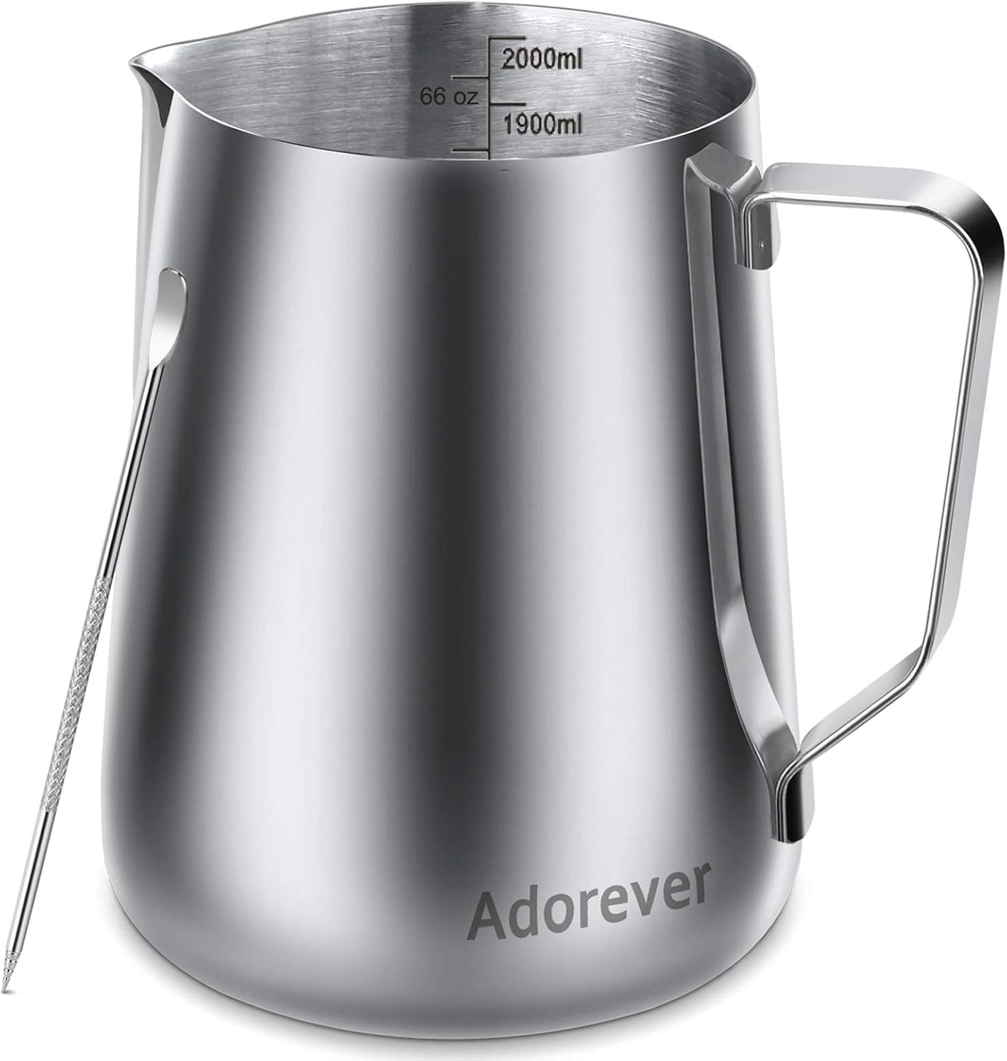 Milk Frothing Pitcher 2000ml/66oz Steaming Pitchers Stainless Steel