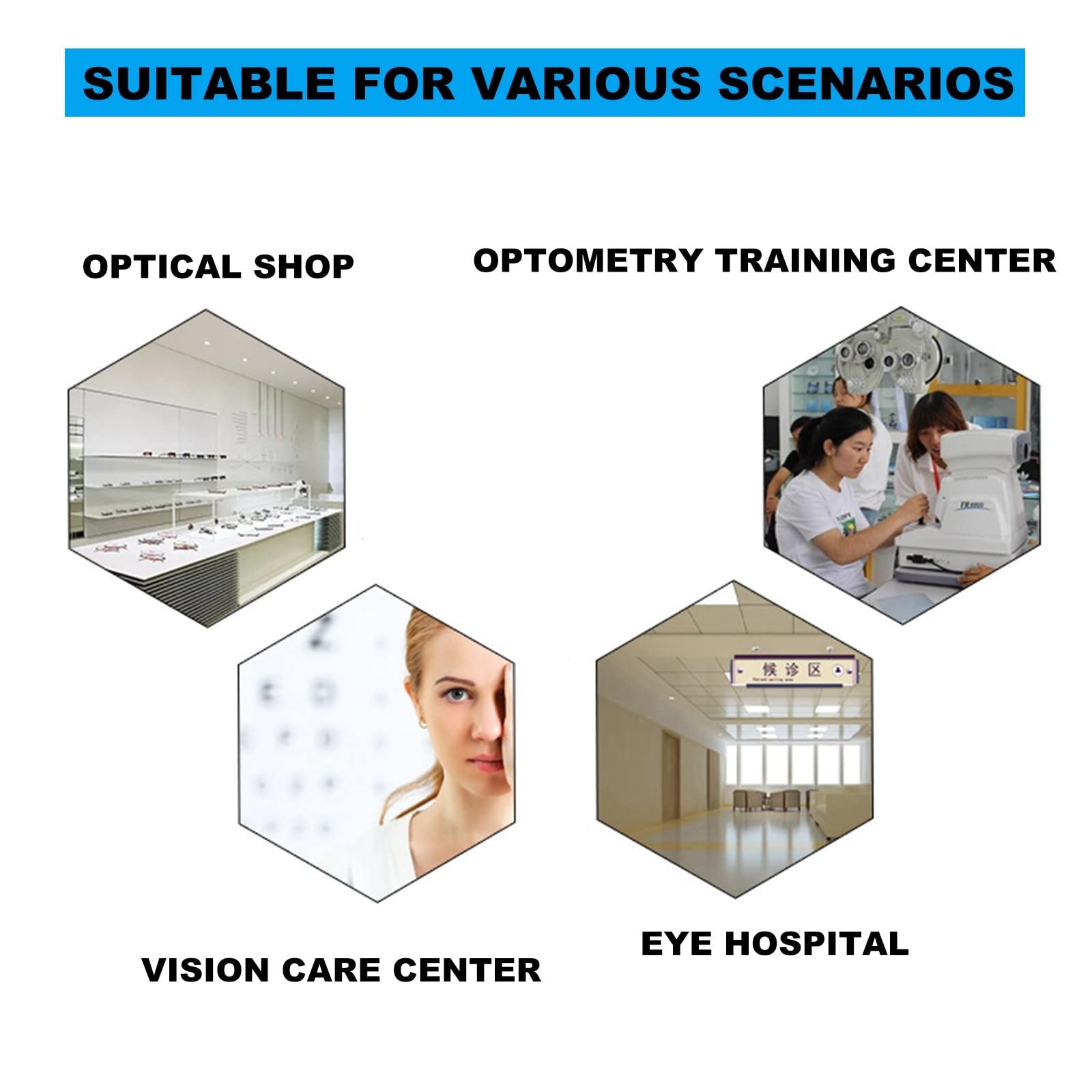 Kit di optometria, Set di Lenti di Prova ottiche da 232 Pezzi, Kit di optometria Accessori per la Protezione degli Occhi con Custodia in Alluminio, Attrezzatura per Lenti di Prova ottiche in