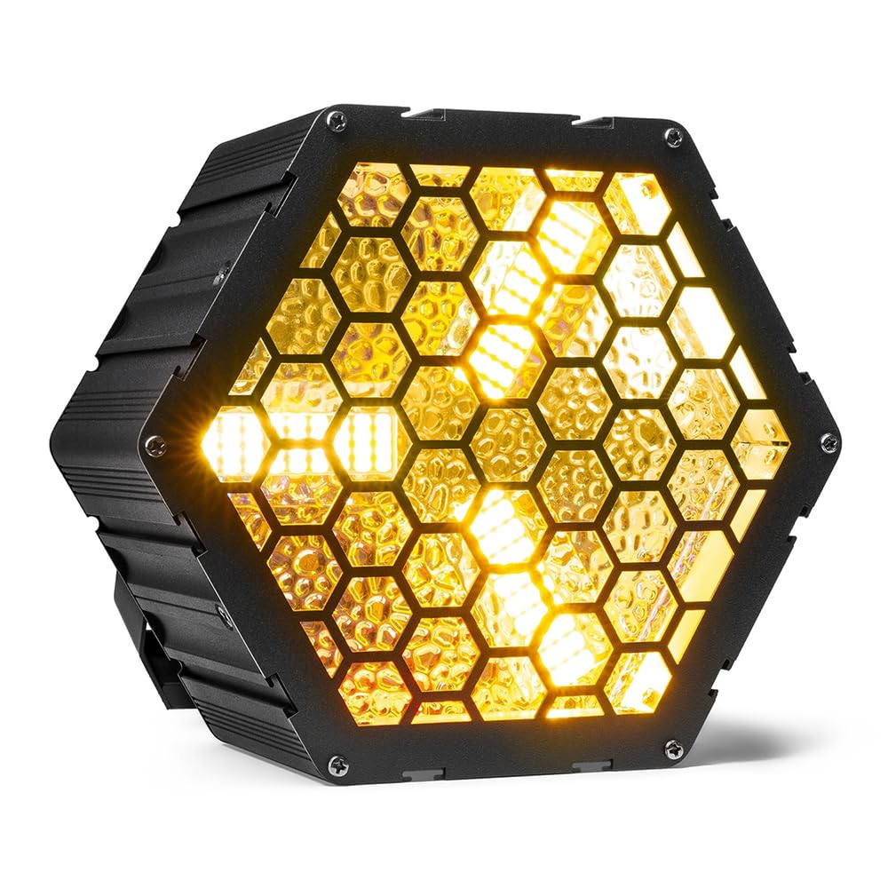 Beamz Black Rb90 Deco Retro Stage Blinder Light Smd Rgb + Warm Amber Led Colour Mix Lighting With Dmx Control