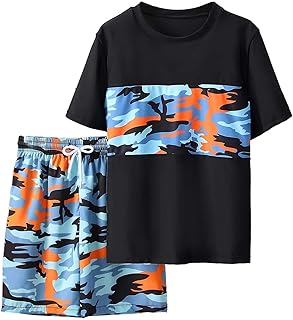 Bañador para bebé 86 niños, traje de baño de camuflaje y pantalones cortos para playa, surf, natación, fuente caliente, traje de verano para 7 a 12 años