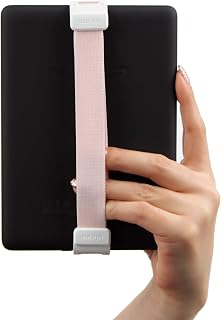 WiLLBee CLIPON POP for Kindle Length Adjustable Strap Hand Grip Finger Holder Compatible with Kindle 6inch / Voyage/Oasis 7inch / Paperwhite/All New Kindle Fire 7 - Pink