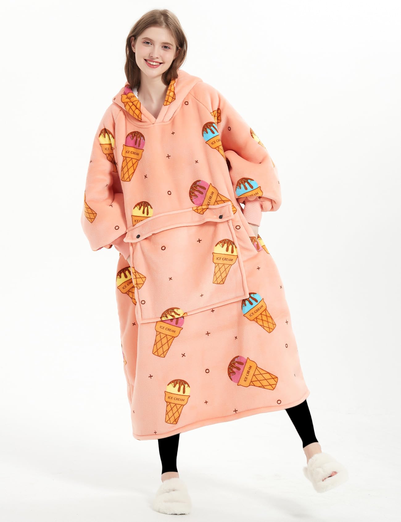 KFUBUO Koce do noszenia Uniseks Wearable-blankets
