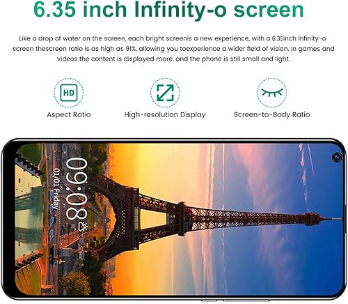 Miniatura 3 de Smartphone 2G+32G (ampliable a 128G), pantalla HD de 6.35 pulgadas, teléfono desbloqueado de red 3G, batería de 2950mAh, teléfono celular Android