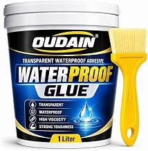 Oudain 1 kg Transparent Waterproof Glue for Leakage, Epoxy Resin for Flooring, Crack Seal Agent Waterproofing for Roof Leakage Solution Indoor Outdoor Waterproof Adhesive Sealan