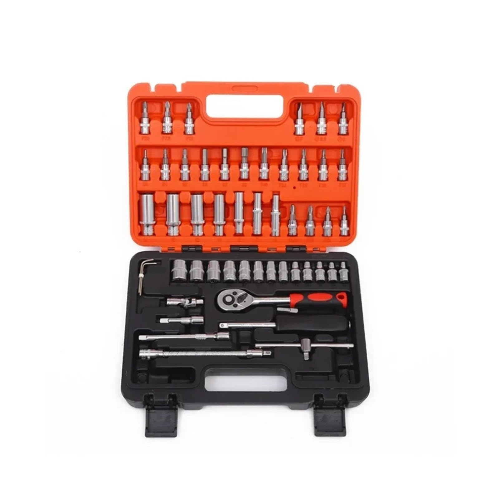 Ycenjepsaz 53Pcs Tool Box 53Pcs Sleeve Tool Box Home Hardware Auto Repair Combination Kit Toolbox Automotive Tools Batch Head Socket Set Kit Tooling Set