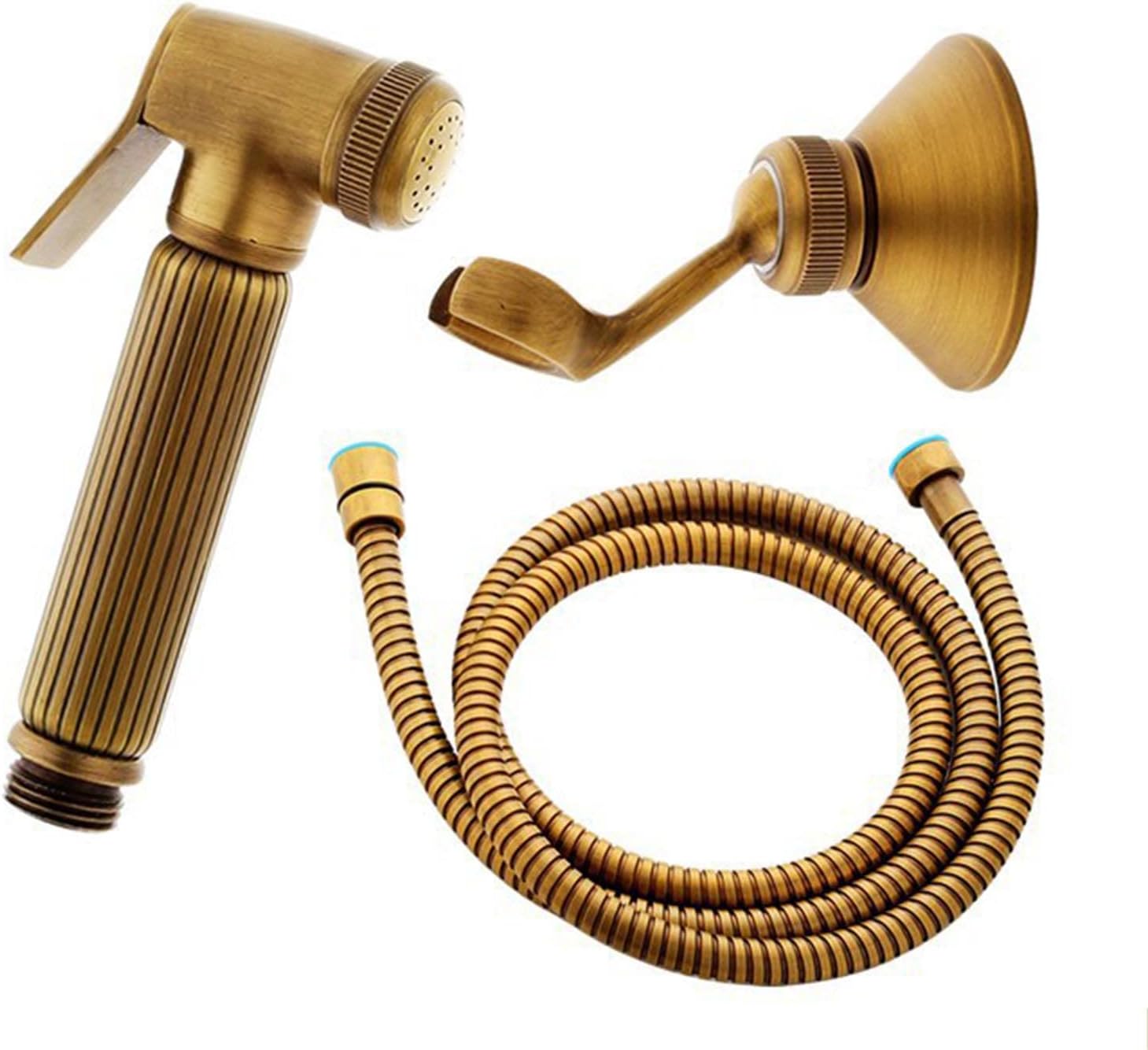 Handheld Bidet Sprayer for Toilet Cloth Diaper Sprayer Kit Bidet Shower Attachment Brass with Hose Antique Brass Toilet Handheld Bidet Sprayer