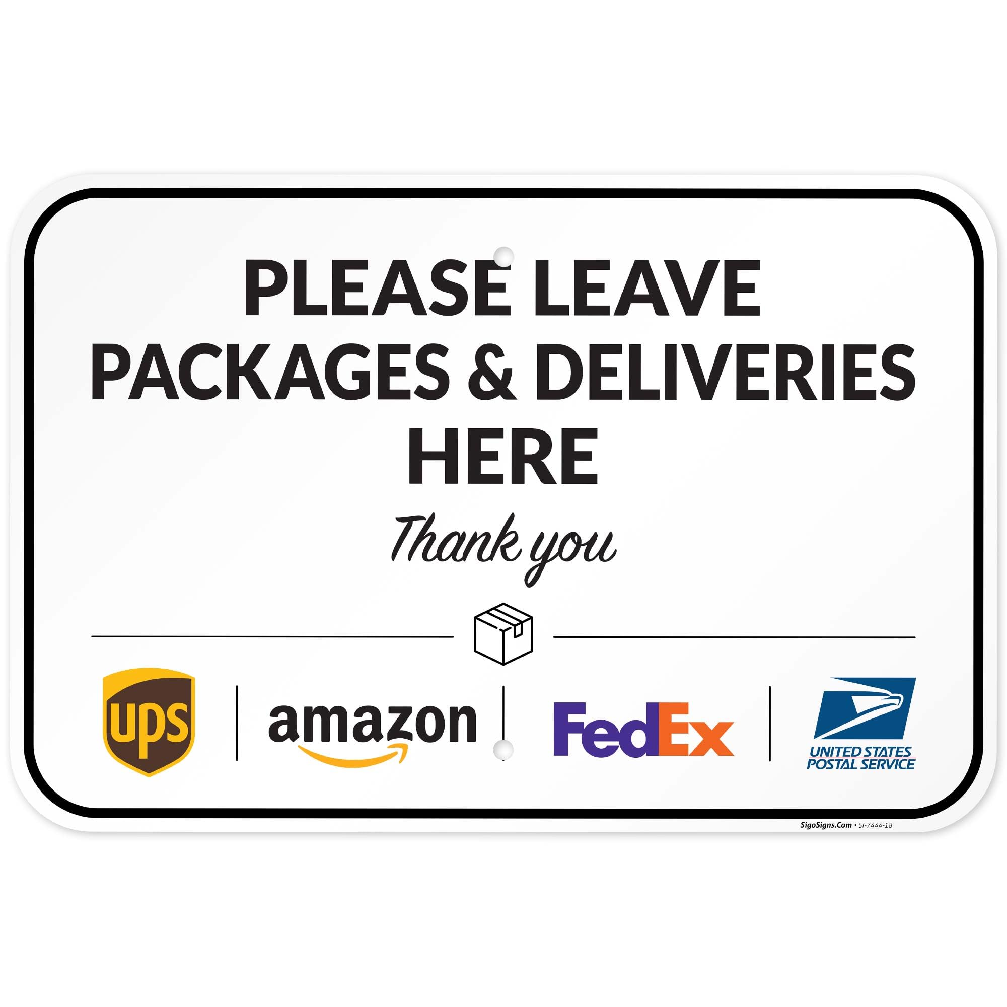 Package Delivery Sign, Delivery Instructions Package and Deliveries Here