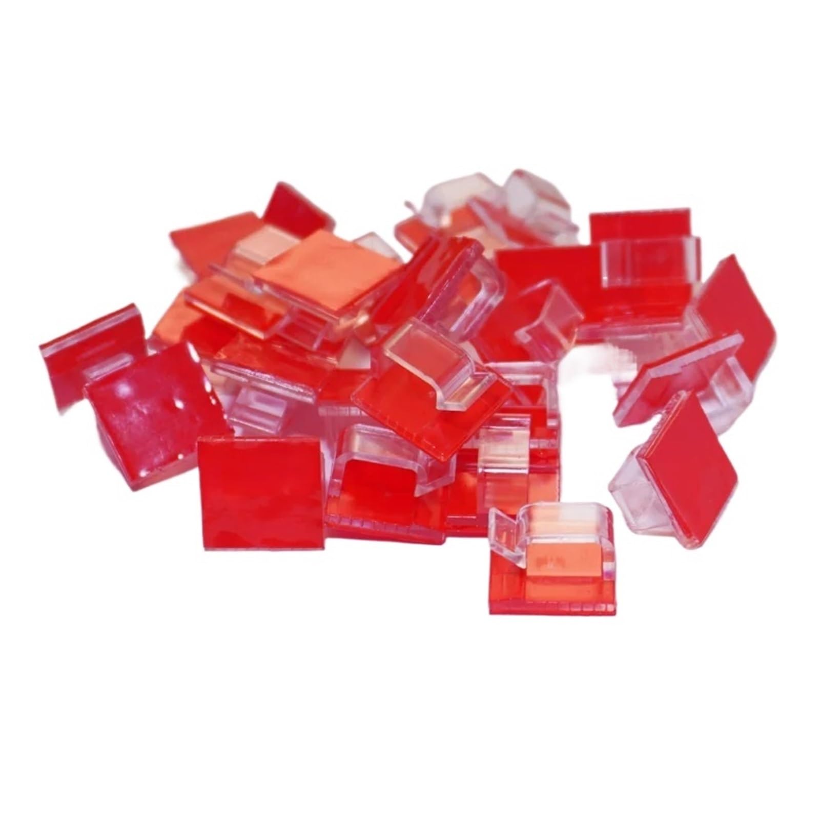 Dpnentv 1007 Transparent 50Pcs Plastic Self-Stick Cable Hooks Electrical Cord Fixing Organizer Clips(1007 Transparent)