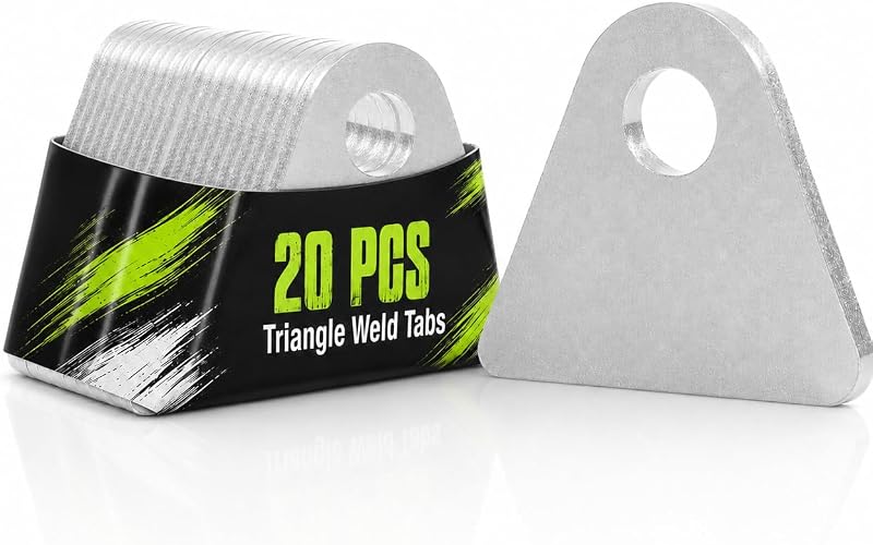 Abas triangulares para solda URTHOKIX com furo de 1,27 cm – Kit com 20 unidades