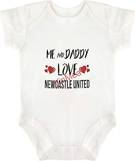 VINMEA Baby,Clothing,Baby Boys 0-24m,Bodysuits & One-Pieces,Bodysuits VinMea Baby Bodysuits Funny Short Sleeve Me and Daddy Love Newcastle United for Sweet Baby Girls & Boys (0-18 Months)