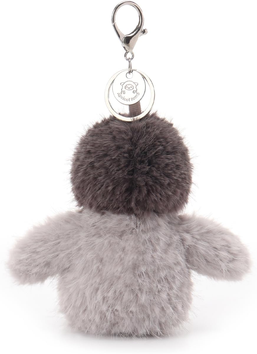 Apricot Lamb Panos Penguin Cute Key Ring, Soft Stuffed Plush Keyring Toy for Children's Backpack, Purse, 12 cm