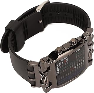 Relógio Binário, Elegante, Colorido, Display Digital LED, Números Originais Precisos, Pulseira de Silicone, Relógio Eletrônico LED para Meninos Grandes