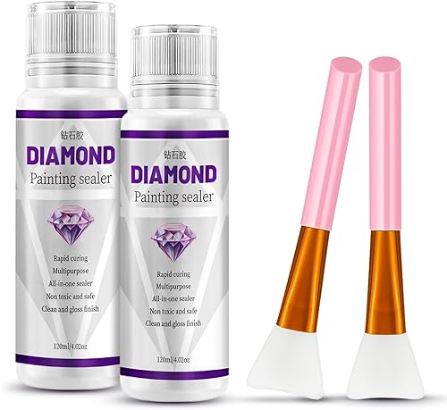 Miniatura 44 de Yunnuo Kits de arte de diamantes para adultos, pintura de diamantes de playa con luz de luna para principiantes, pintura de taladro completo