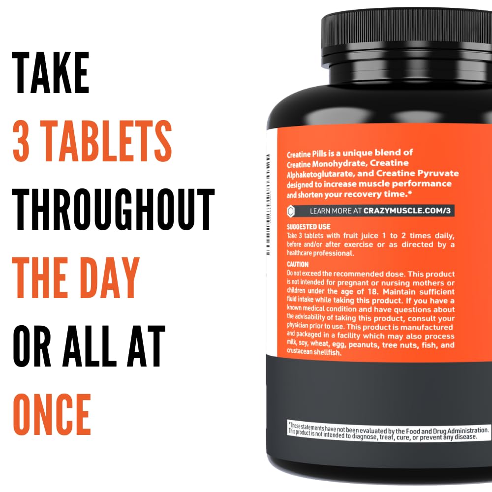 Creatine Monohydrate Pills | Triple Formula Pre-Workout Supplement, 180Ct — Amazon image 7
