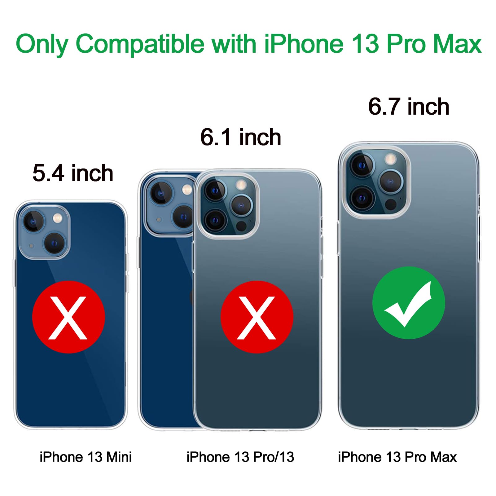 Battery Case for iPhone 13 Pro Max, Upgraded 8500mAh Portable Battery Pack Rechargeable Charger Case Compatible with iPhone 13 Pro Max (6.7 inch) External Battery Charging Case Support Carplay (Black)