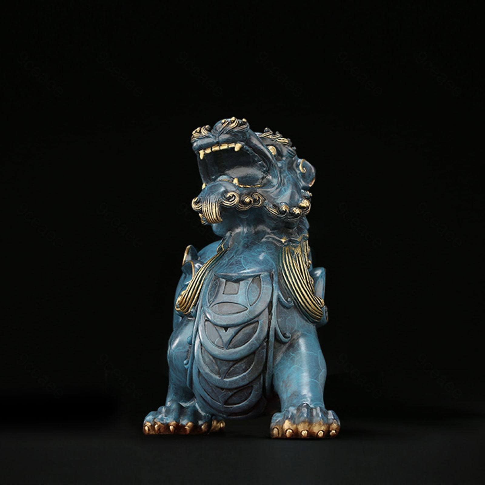 Amazon.co.jp: 風水ブロンズ Pi Yao/Pi Xiu 富裕福の置物、 富と