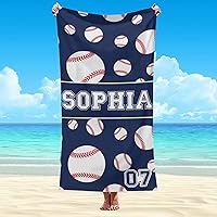 Vista 42 de Interestprint Toalla de playa personalizada con logotipo de secado rápido para él y ella, toalla de playa personalizada con texto blanco y morado