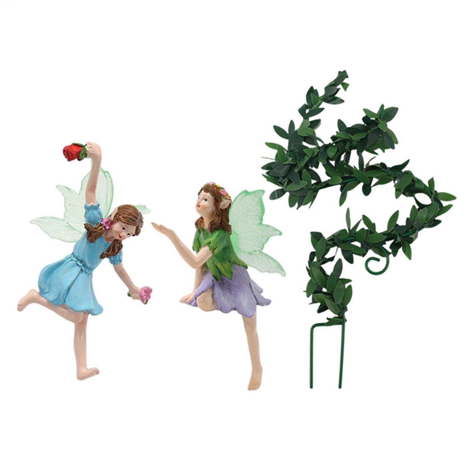 Fées de jardin féerique et statues décoratives pour pelouse, terrasse et lit surélevé