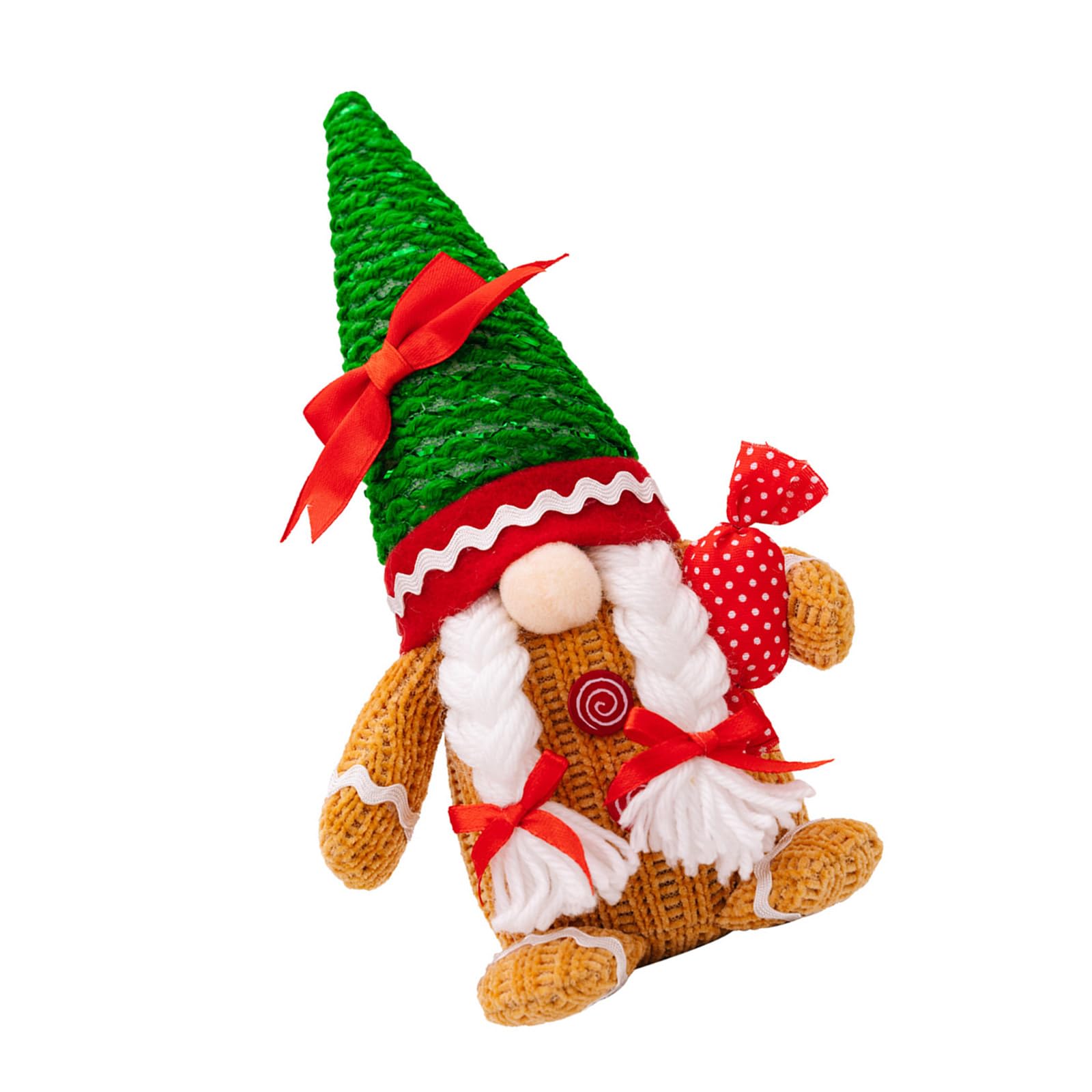 Hsioluted Beautiful Christmas Gnomes Plush Dolls Christmas Gingerbreads Theme Gnomes Plush Dolls Elegant Holiday Decoration Festival