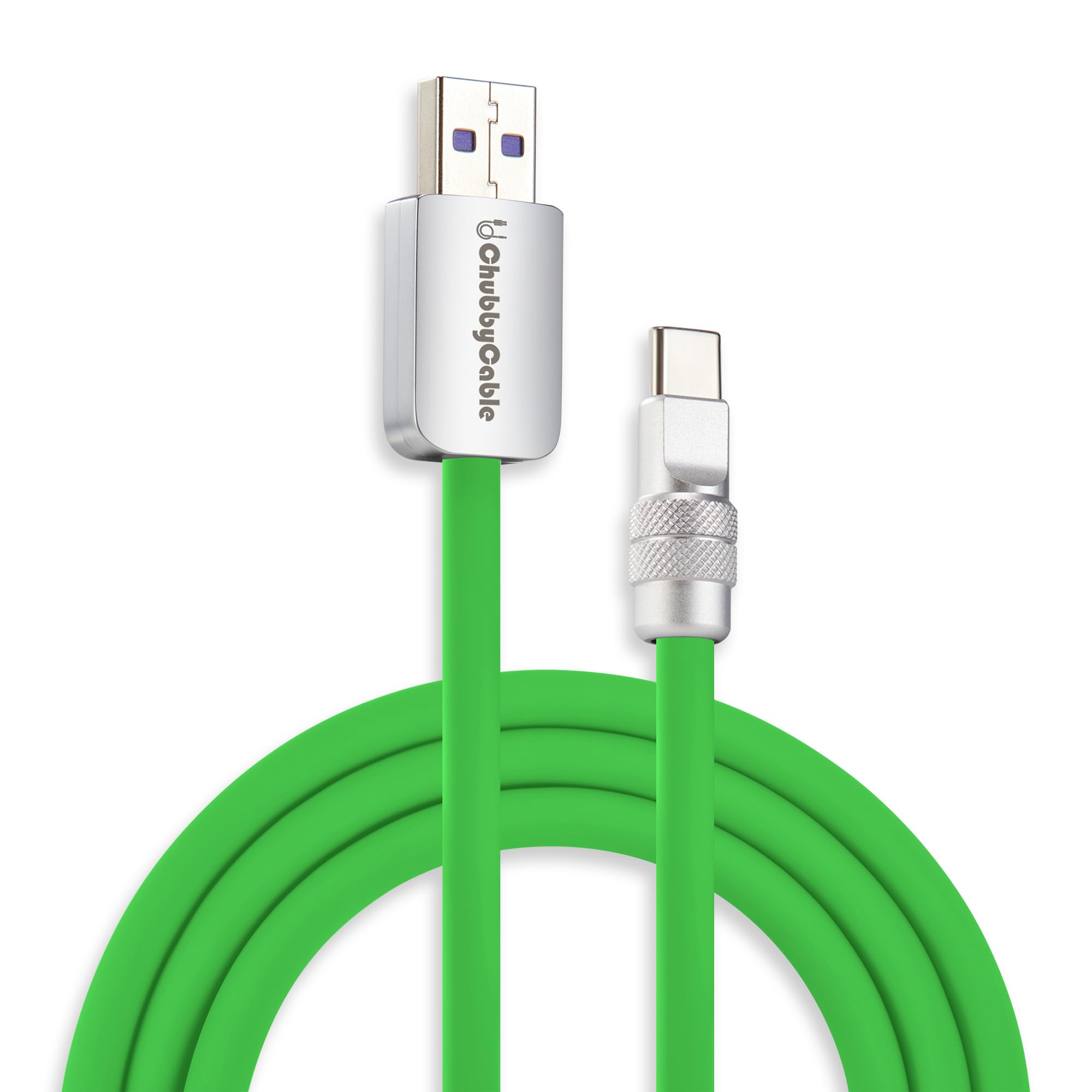 chubbycable Chubby 2.0 USB C 240W Fast Charging Cable Silicone Soft Durable USB C Cable Extra Thick Charger Cord Compatible with iPhone 17-15 Series iPad, Blue, Type-C to Type-C, 6.6FT