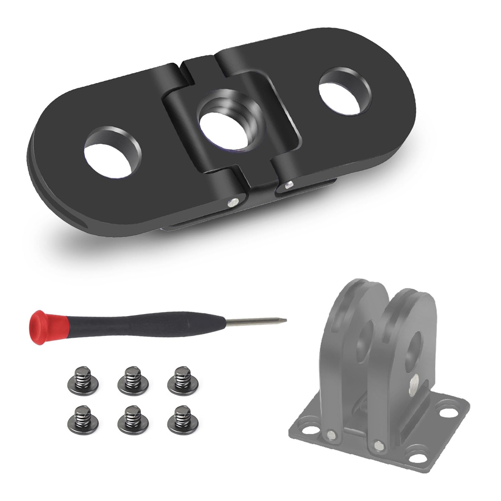 Sruim Replacement Folding Fingers for Gopro Hero 13/12/11/10/9/8 Black/MAX Magnet Adapter Mount with 1/4 Tripod Connect Port for GoPro Accessory