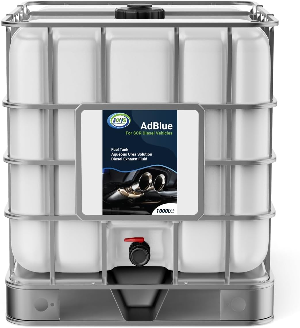 JOVS AdBlue IBC 1000L – Diesel Exhaust Fluid Additive for SCR-Equipped Vehicles - Crystal Clean Diesel Treatment Fluid, ISO 22241 Compliant, Bulk Solution for Industrial Use