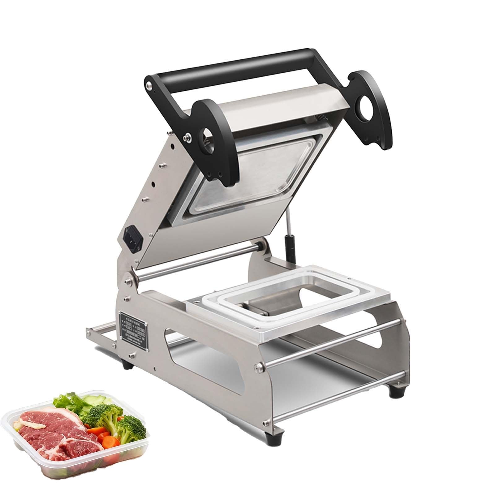 Sellador manual de bandejas, máquina de sellado térmico comercial para envasado de alimentos, 7-8 ciclos/minuto, sellado limpio profesional, mejora la apariencia