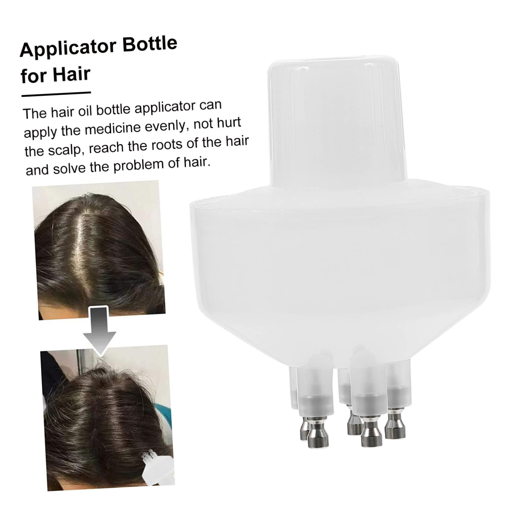 DECOMELODY 1Set Applicator Dropper Bottle Refillable Plastic Hair Dye Applicator for Easy Application of Hair Color Oil Shampoo and More Smooth Surface for Use