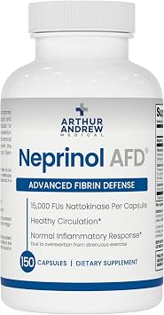 Arthur Andrew Medical, Neprinol AFD, Multi Enzyme Blend with Serrapeptase & Nattokinase, 150 Count Pack of 1