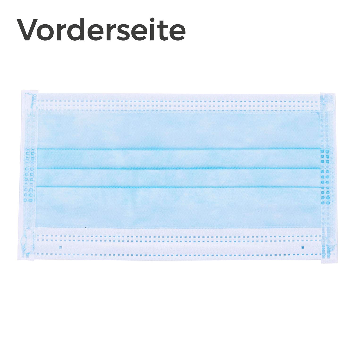 Mea Vita Mund- und Nasenmaske, 50er Pack, Einweg Maske, 3-lagig Gummizug