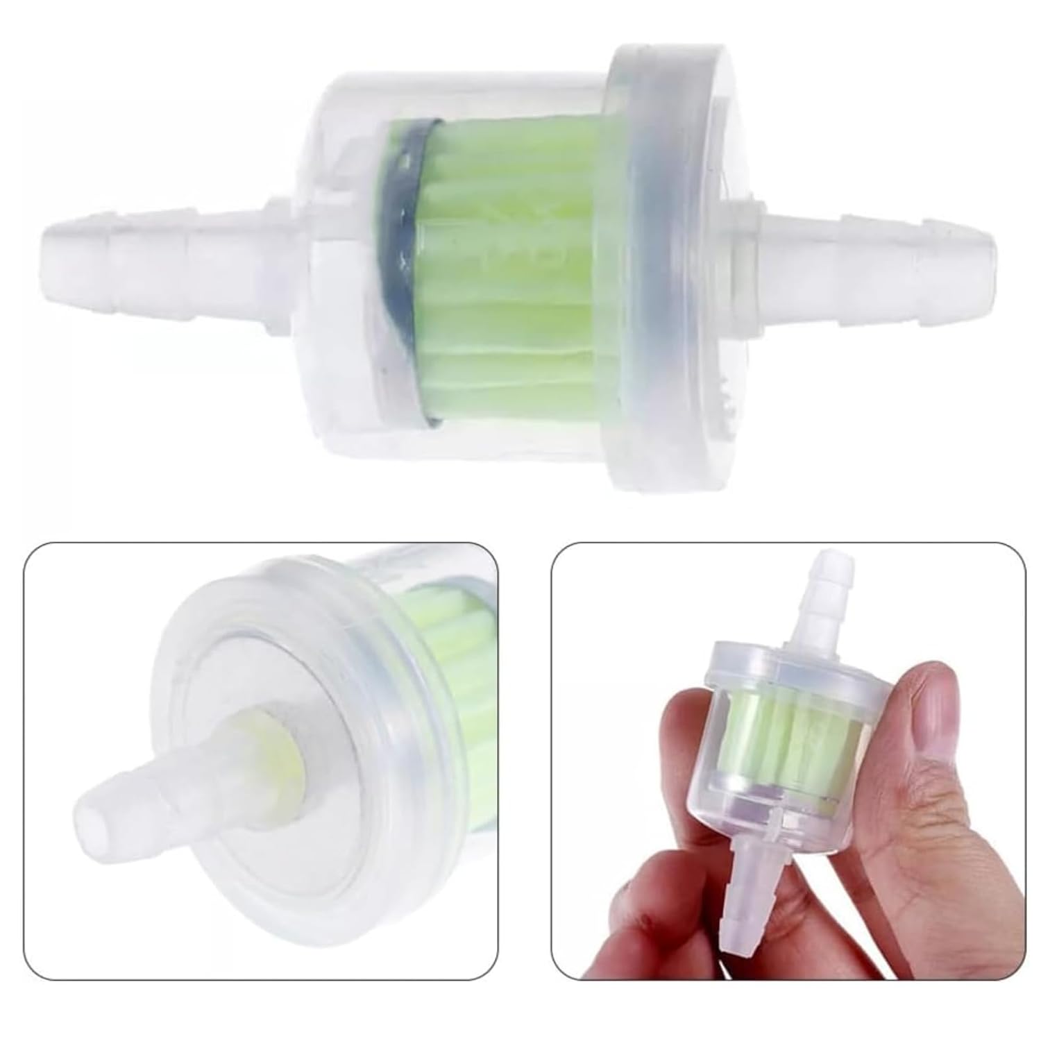 10pcs Oil filter Universal Gas Inline Fuel Filters with Hose Tube, Professional Portable Filter with Magnet, Replacement Filter Accessories for Diamond Microdermabrasion Vacuum Machine