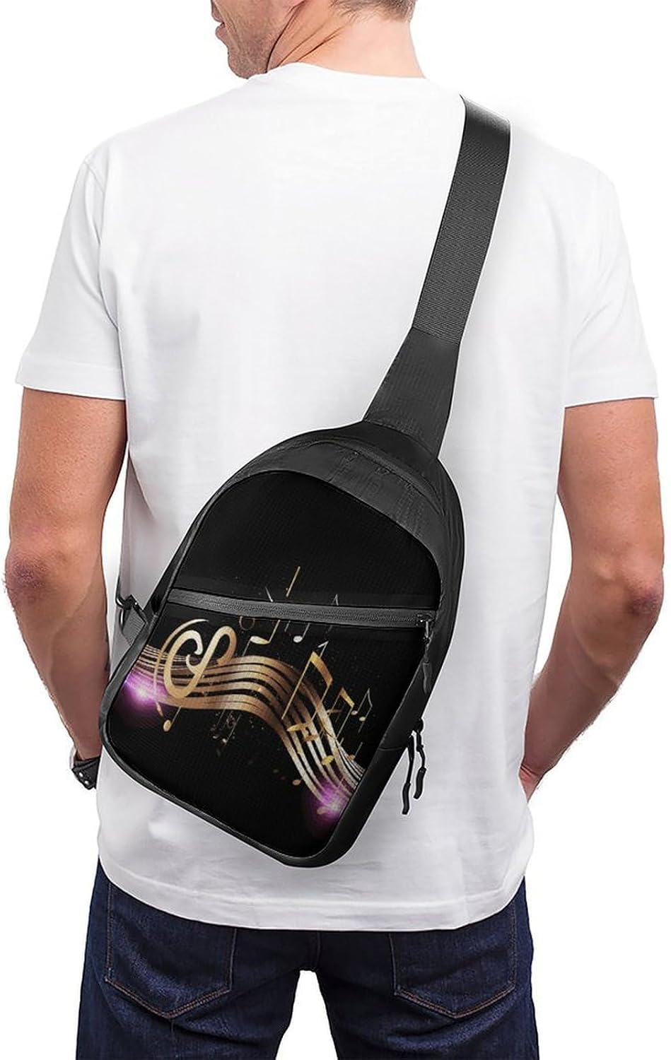 Novel Music Note Crossbody Backpack Sling Bag