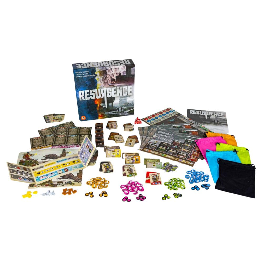 Portal Games: Resurgence the Board Game, Mixed Colours (E.g., Red, Blue, Green, Brown, Gray, Etc.), 33.66 cm x 33.02 cm x 0.25 cm - Image 2
