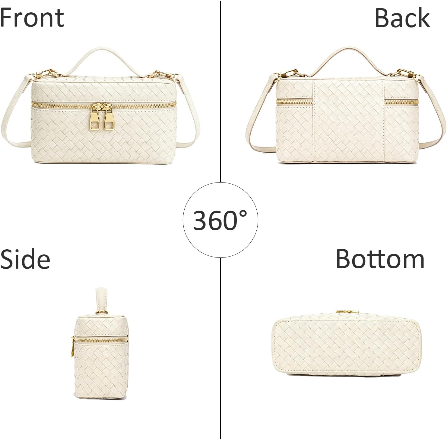 Trendy Shoulder Bags for Women Mini L19 Square Box Satchel Bag Cute PU Leather Crossbody Purse with Adjustable Strap