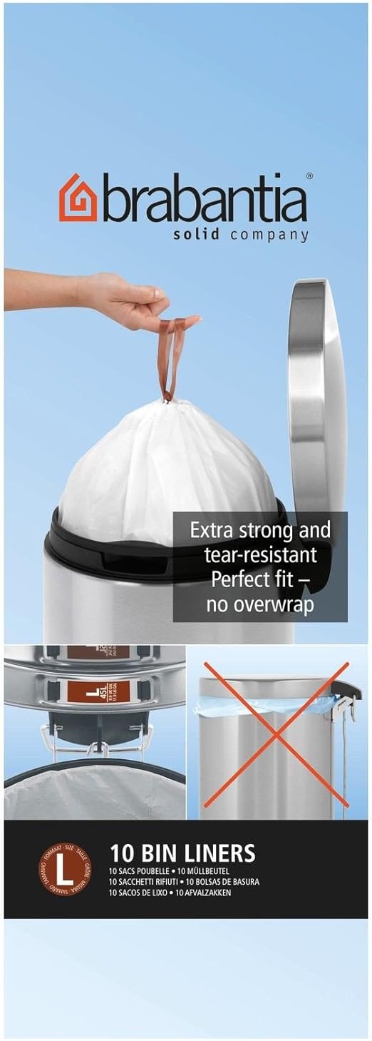 Brabantia PerfectFit Bin Liners (Size L/4045 Litre) Thick Plastic