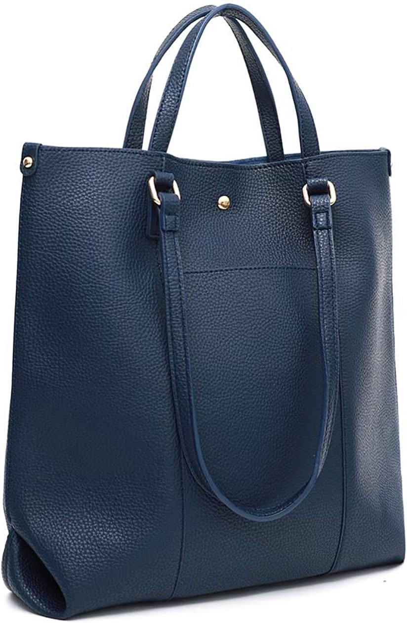 Tote Bag for Women Purses and Handbags Top Handle Satchel Purse Large Shoulder Handbag, Navy (With Pouch), Large