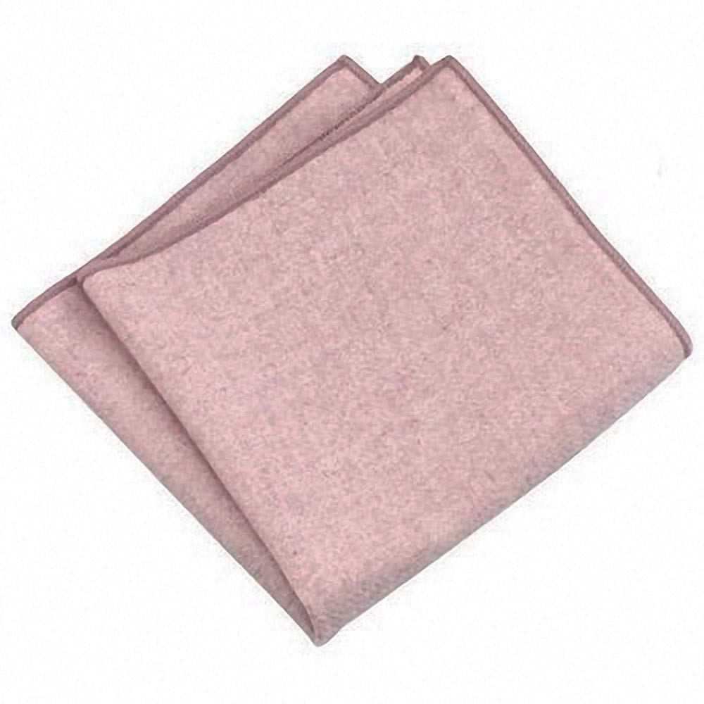 Db Dickie Bow Men's Vintage Pink Blush Luxury Wool Pocket Square (Vintage Pink Blush) - Suitable For Formalwear, Office, Weddings, Parties, Grooms & Grooms Outfits