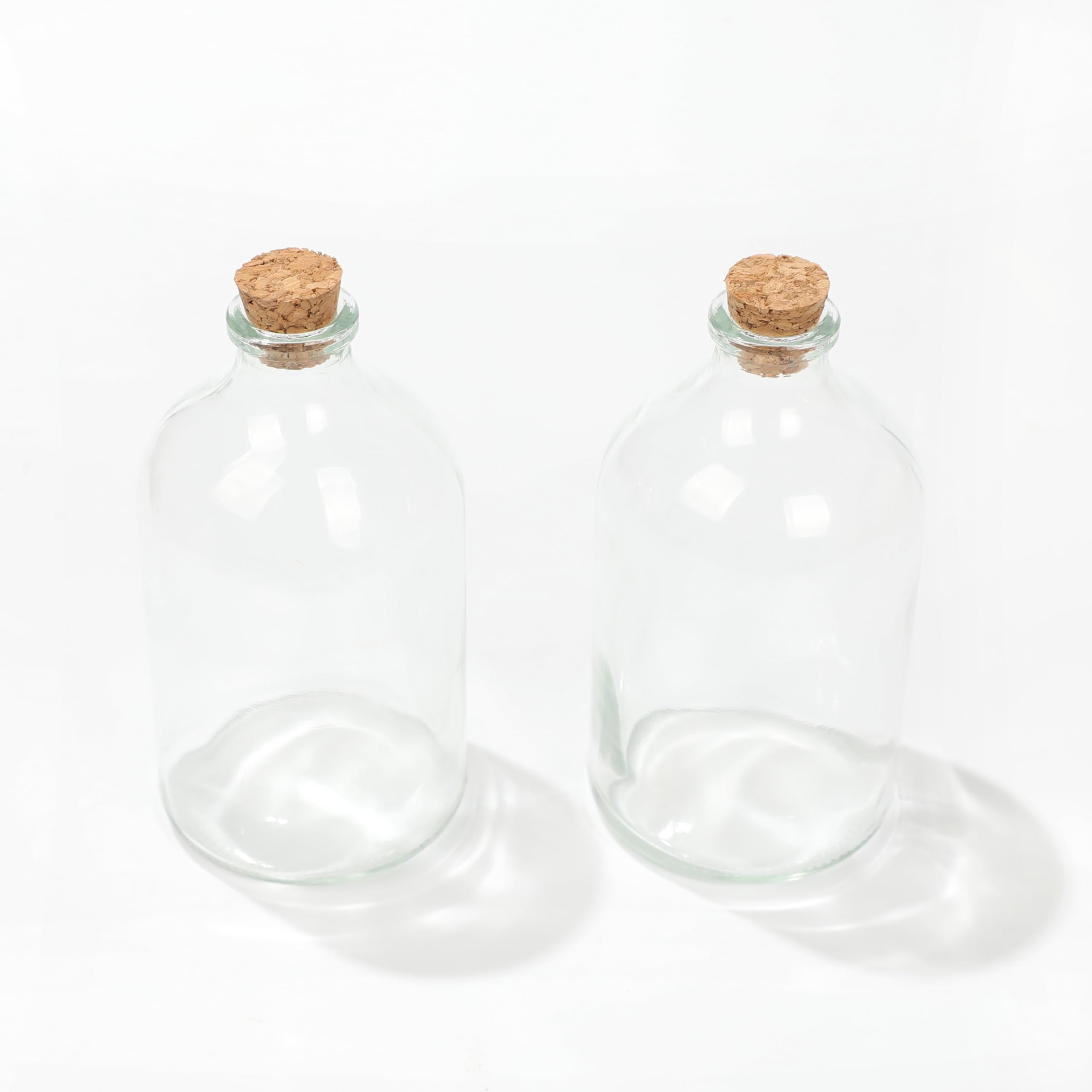 2 Glasflaschen Mit Korken – Dekorative Fläschchen Für Öle, Essenzen Oder Deko