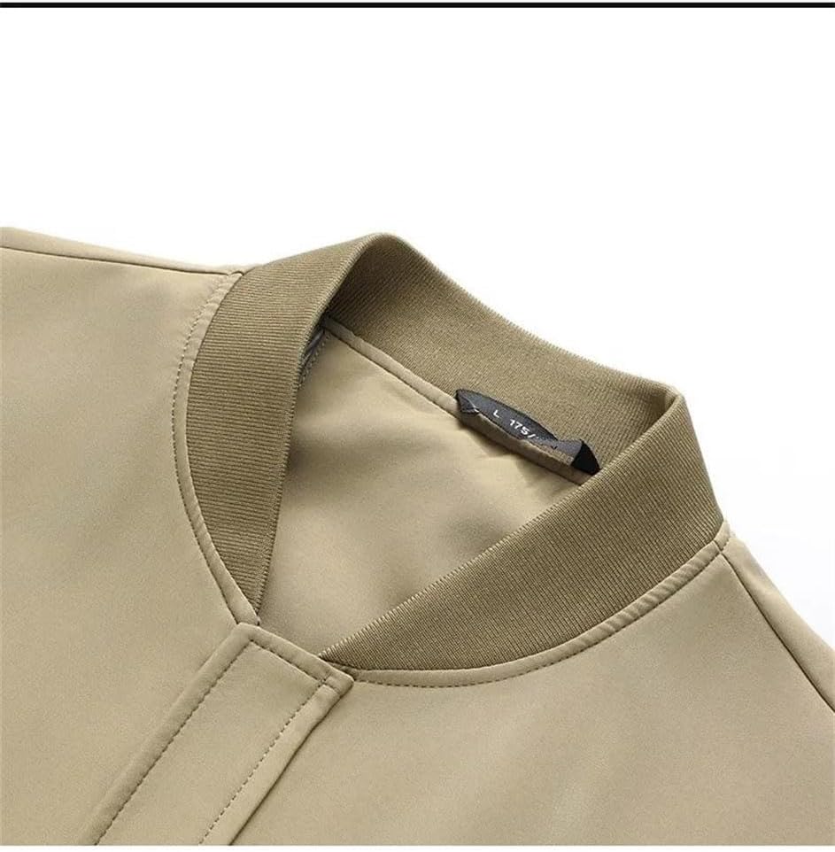 Men's Loose Fit Business Jacket Baseball Collar Casual Lightweight Fall Work Coat