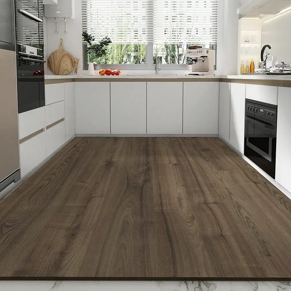 Tapis de restaurant étanche en PVC aspect bois entretien facile 40x120