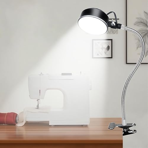 Luz de abrazadera, luz de trabajo LED con clip flexible y fuerte para taller, costura, torno, sierra de cinta, banco de trabajo, escritorio,