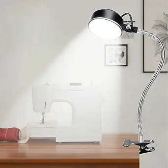 Clamp Light, LED Work Light with Flexible & Strong Clip for Workshop, Sewing, Lathe, Bandsaw, Workbench, Desk, Bright Small Area Task Lighting, 2000 Lumens, Silver