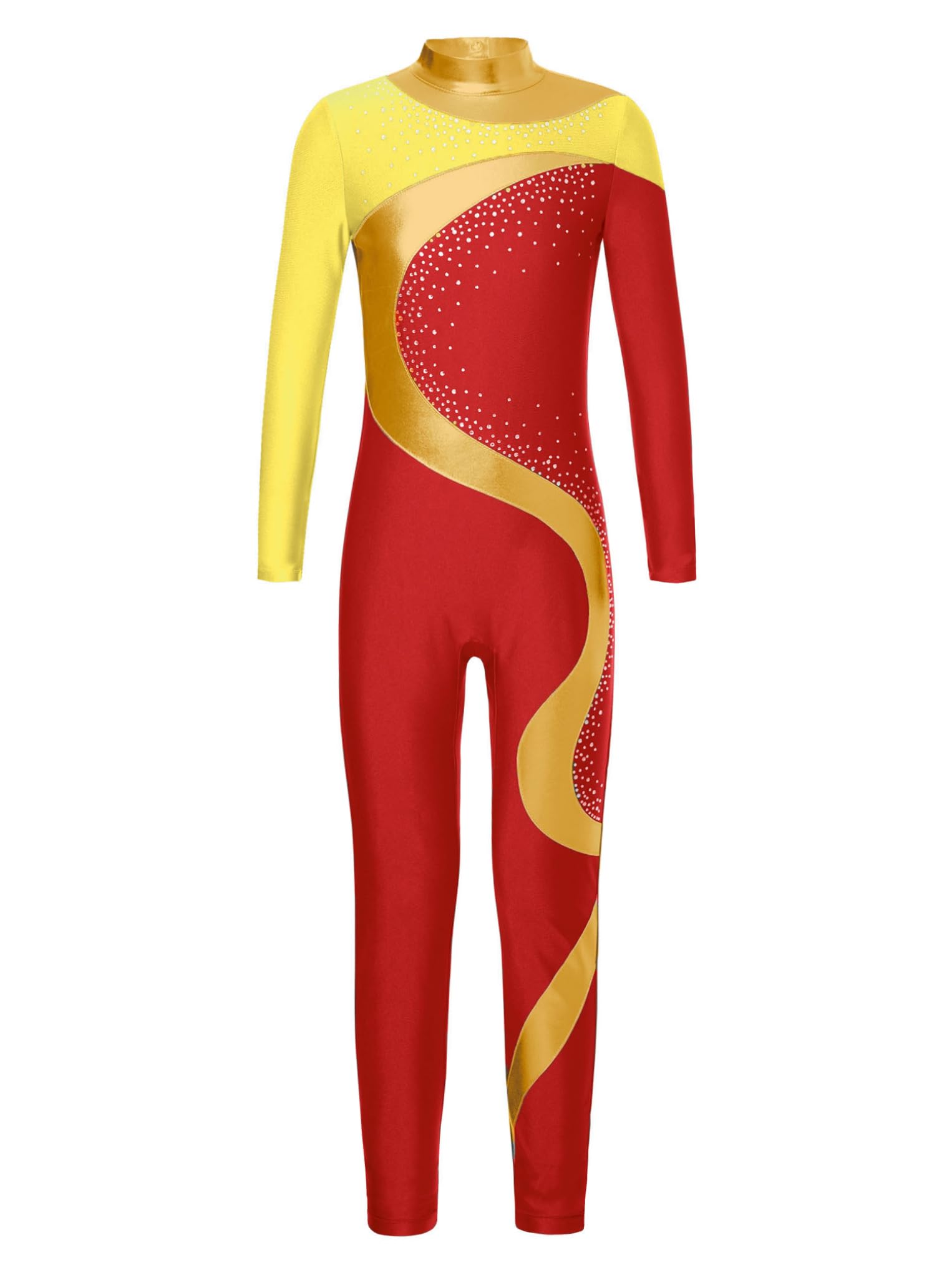 Oyolan Body De Danza Niña Mono Elástico De Gimnasia Rítmica Maillot Brillante De Patinaje Artistico Mono De Deportivo Fitness Yoga