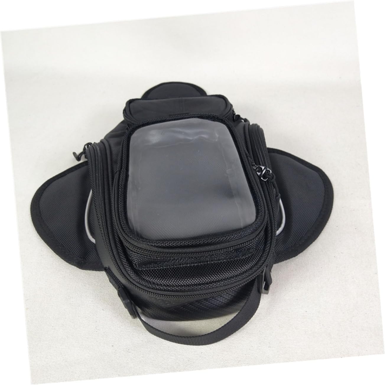 CHILDWEET Magnetic Motorcycle Carrier Bag Multi-compartment Fuel Tank Organizer for Phones and Essentials for Long Rides and Easy Attachment Black