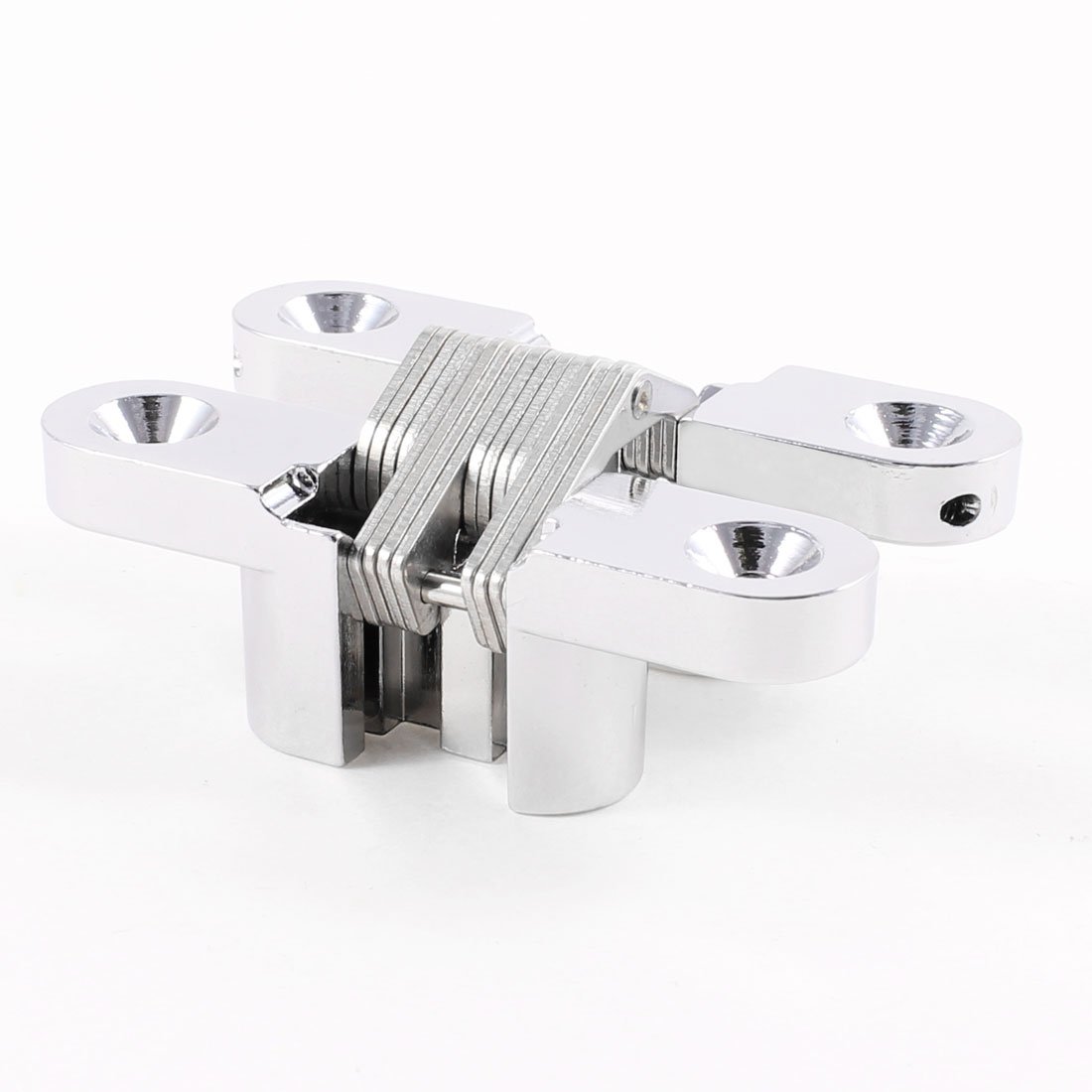 Aexit 70mm Length Clothes Hangers Silver Tone Metal Cross Hinge for Folded Children's Clothes Hangers Door Cabinet