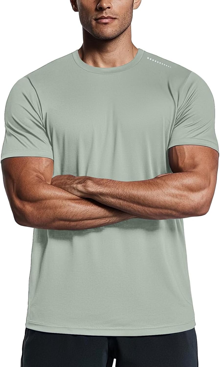 Zengjo Mens Athletic Shirts Moisture Wicking Short Sleeve Quick Dry Workout T-Shirt for Gym Running Exercise