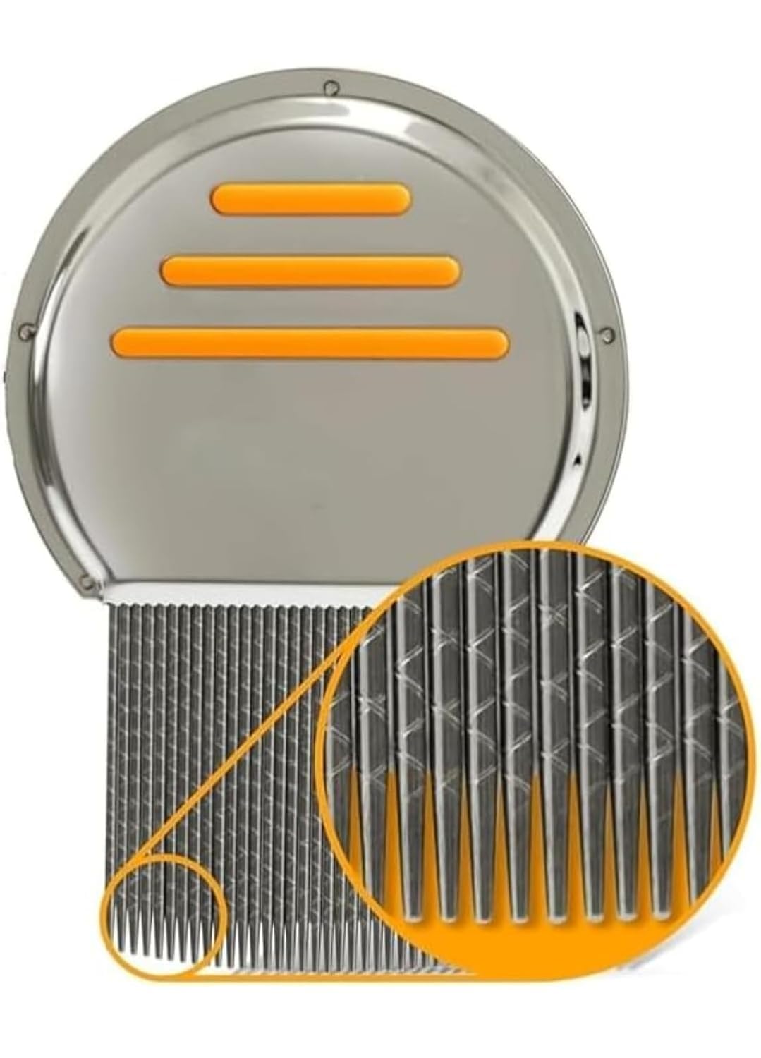 Brick Head Lice Comb - Professional Stainless Steel Louse and Nit Comb for Head Lice Treatment, Removes Nits (2024 New Model)