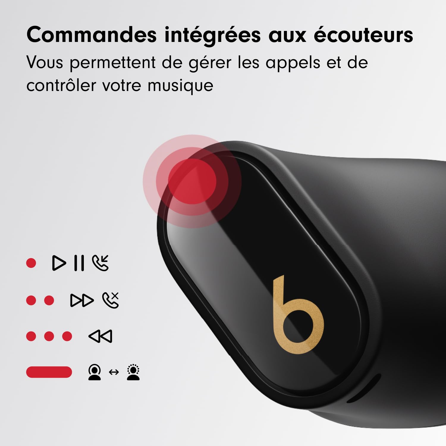 Beats Studio Buds + | Écouteurs Totalement sans Fil avec réduction du Bruit, Compatibilité améliorée avec Apple et Android, Micro intégré, Écouteurs Bluetooth Audio Spatial – Noir/Or