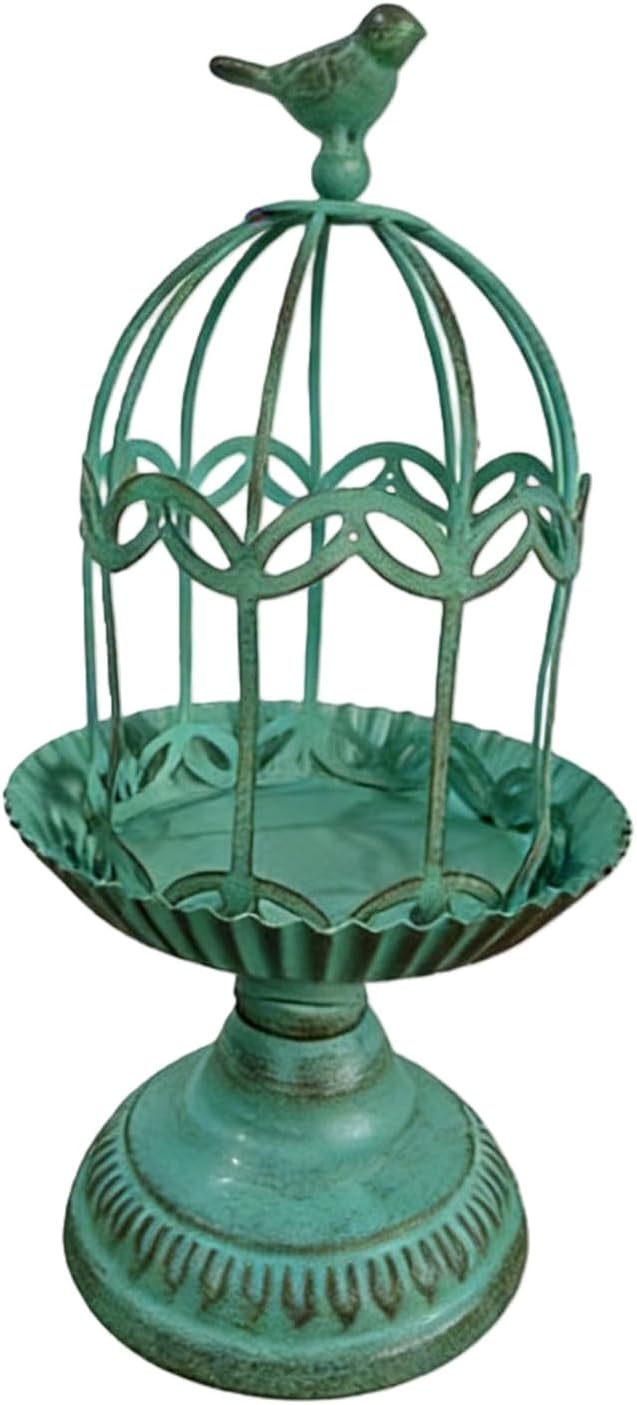 Decorative Candlestick Metal Flower Binding Birdcage Holder Desktop Ornament Home Wedding Decoration Accessories Portable Plant Container